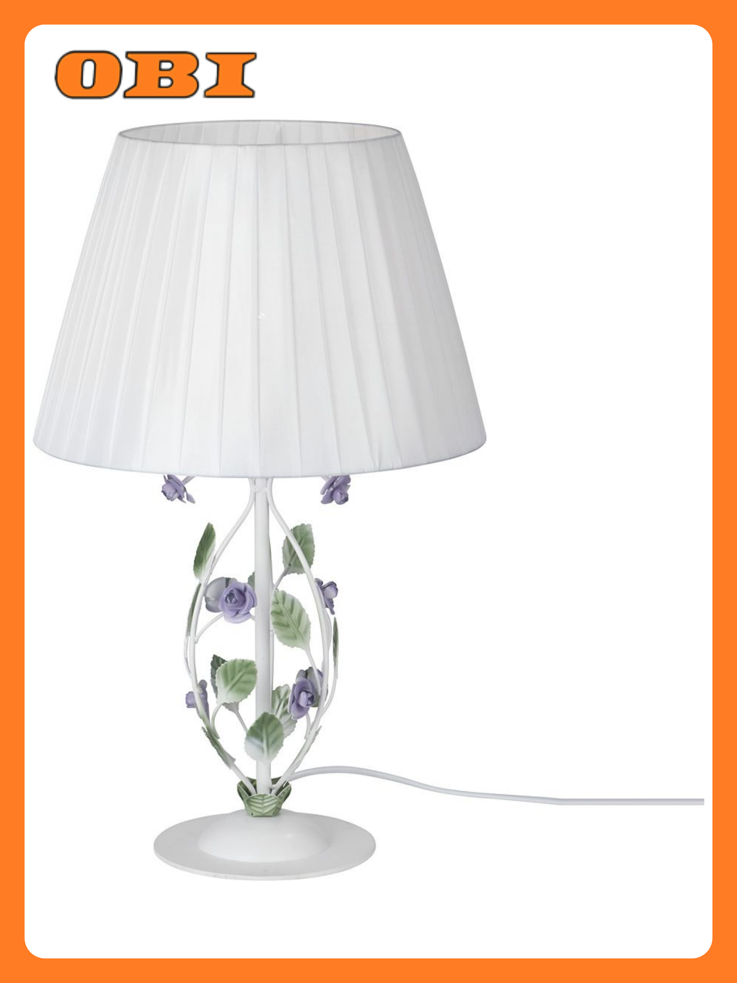 Настольная лампа Vitaluce V1794-0/1L, E27, 60Вт, белая, с абажуром