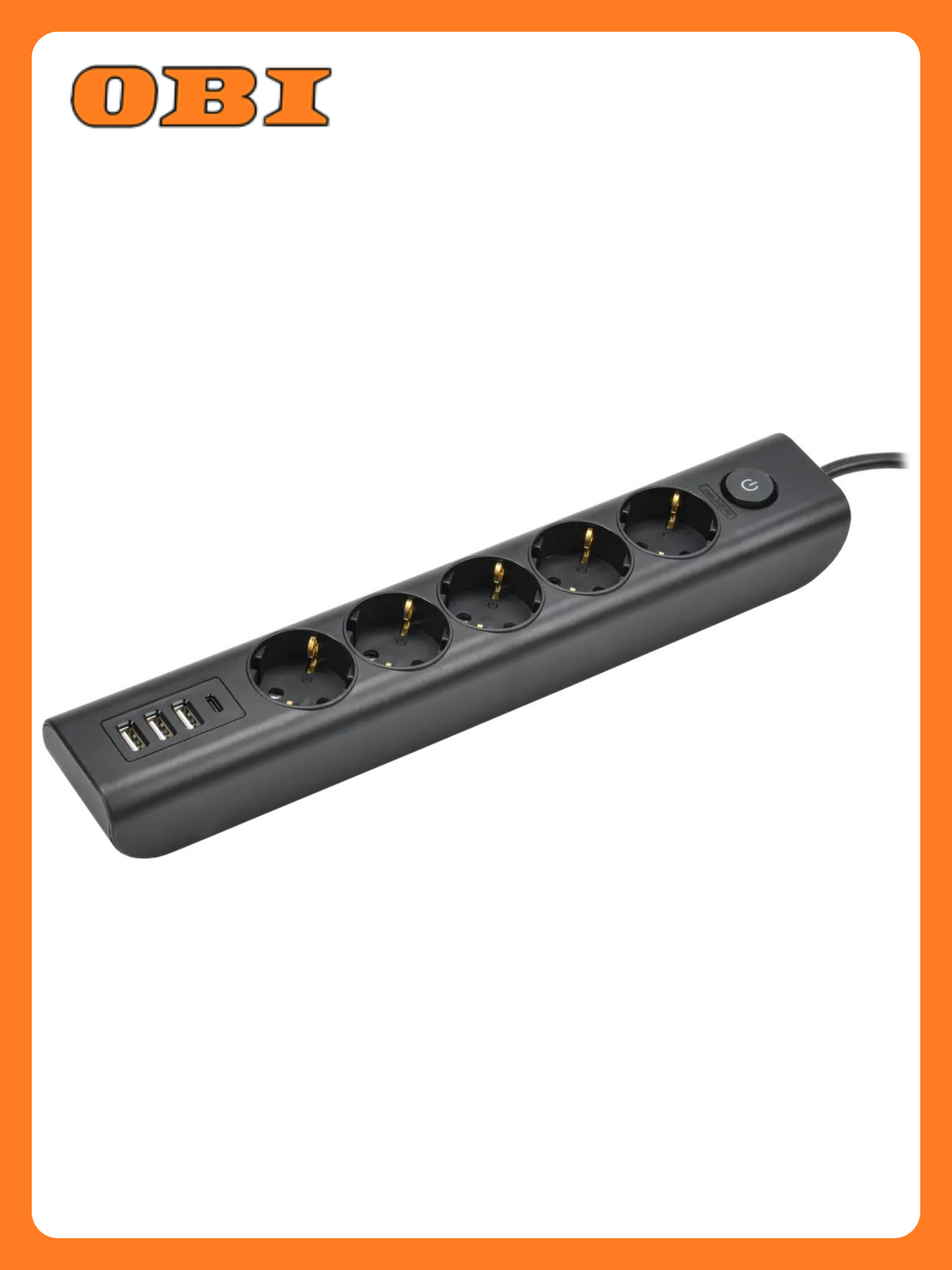 MODERN Удлинитель У05В с/з 2м 3х1мм2 16А/250В USBх4 чер. IEK