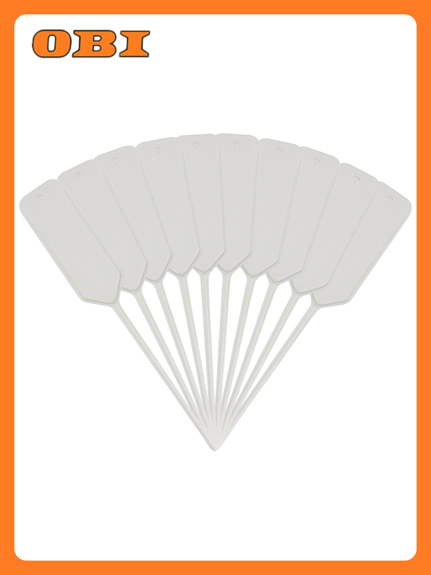 Набор табличек садовых для растений пластик h 158 см d 25 см 10 шт