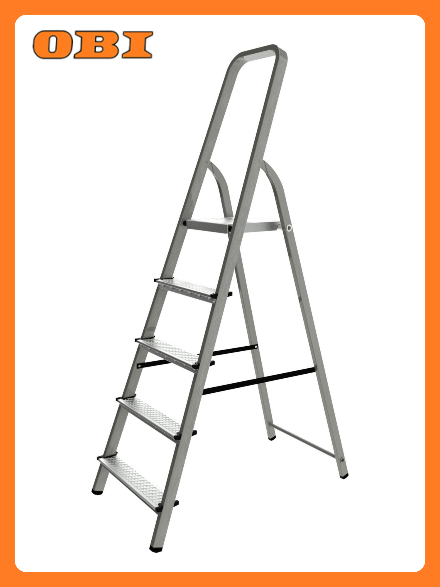 Стремянка Новая Высота сталь 1х5 односторонняя нагрузка до 150кг