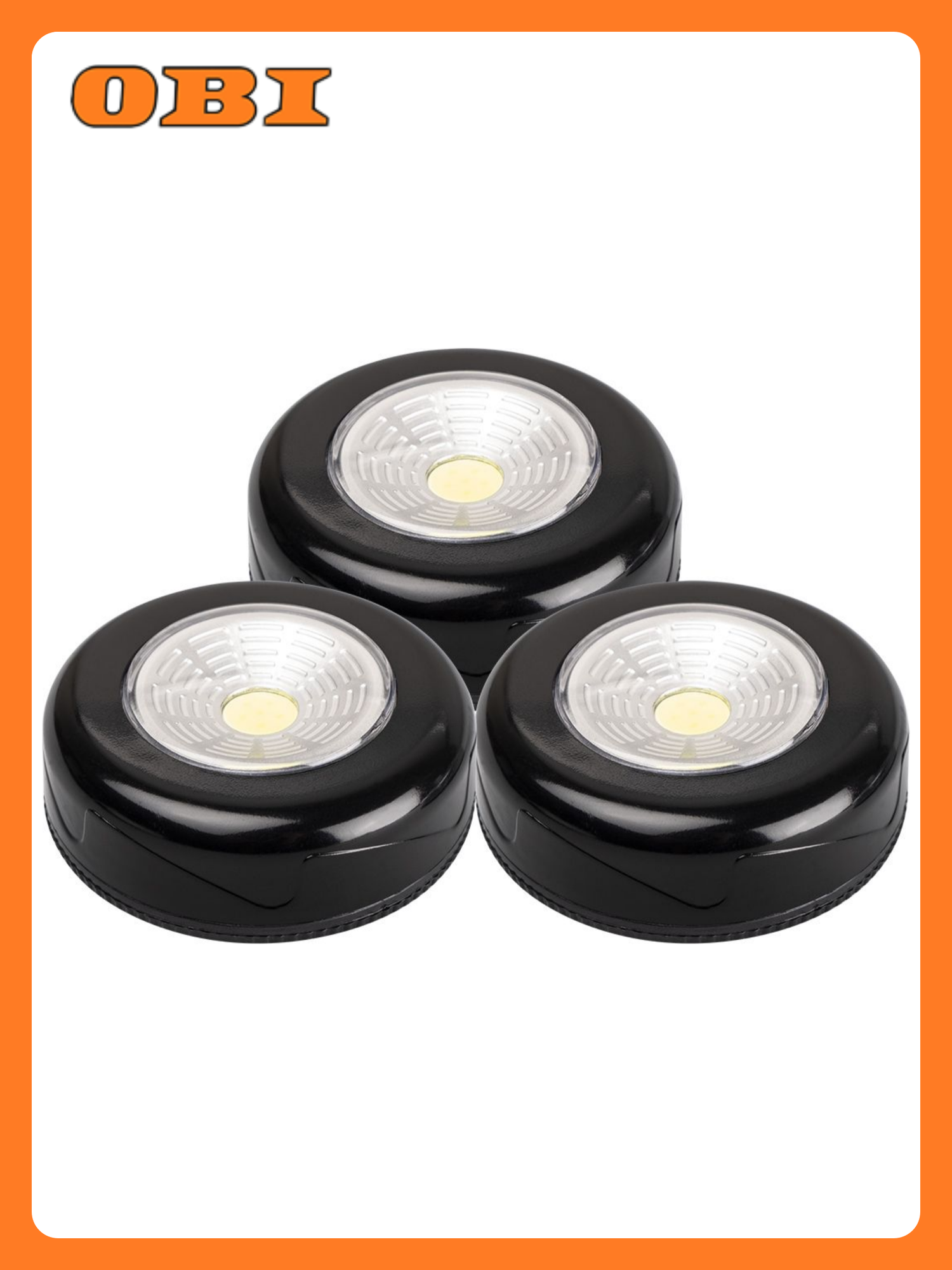 Набор светильников пушлайт Фаzа TF3-3xL1W-wh 3 шт черный круглый 68х22 см