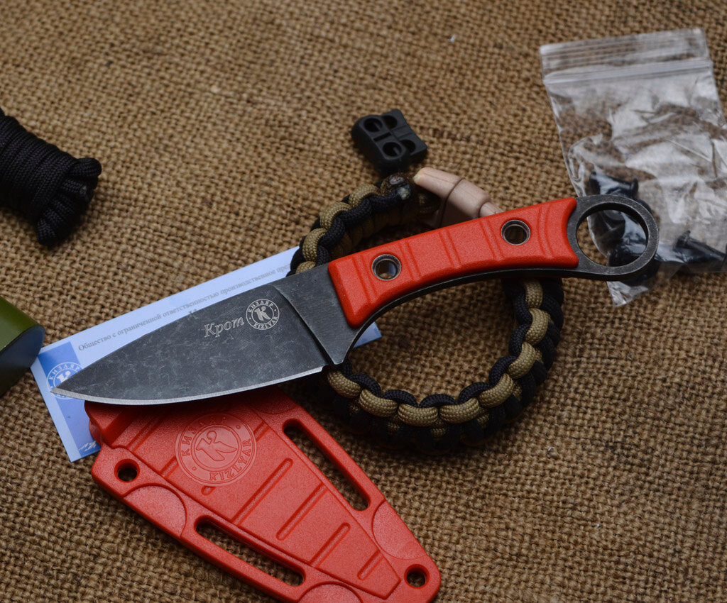 Нож скрытого ношения Кизляр Крот  шейный нож   сталь AUS8  рукоять пластик