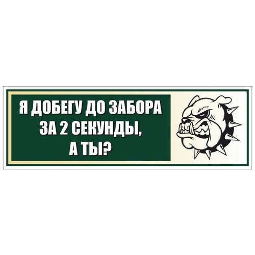 Информационная табличка Осторожно, злая собака 300х100 мм