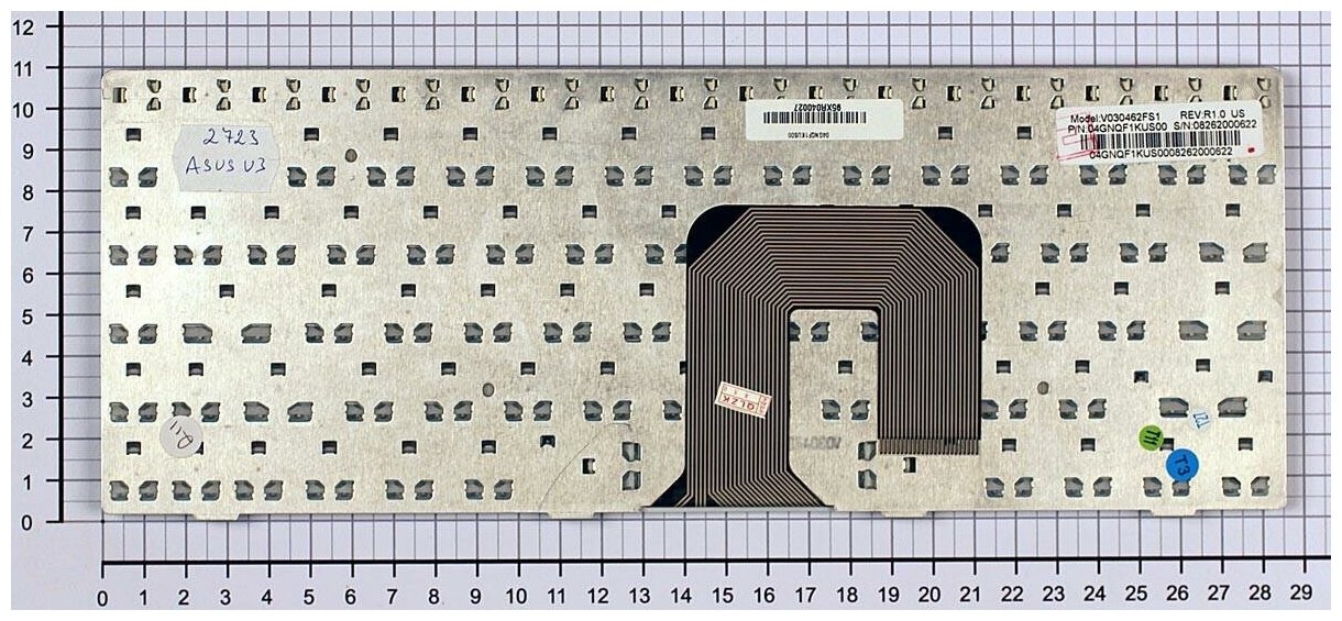 Клавиатура для ноутбуков Asus V030462GS1 русская серебристая