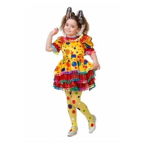 Карнавальный костюм Хлопушка , сатин, платье, ободок, р. 36, рост 140 см