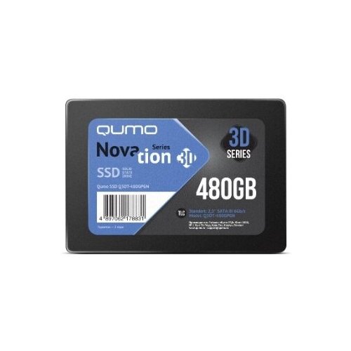 SSD-накопитель Qumo Novation Q3DT-480GPGN, 480GB SATA III твердотельный накопитель qumo novation ssd 480gb q3dt 480gpgn