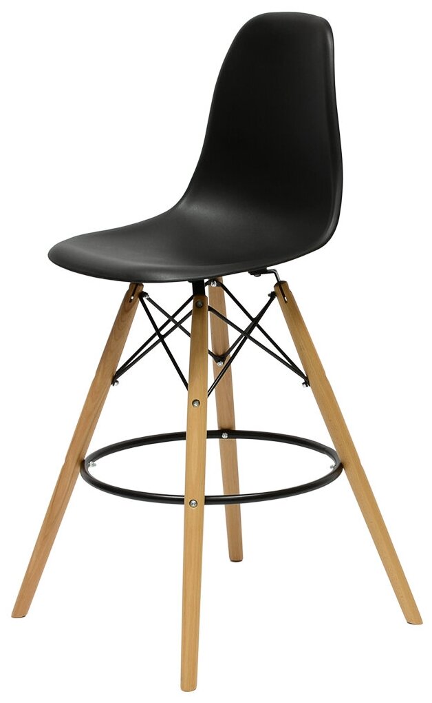 Барный стул Barneo N-11 LongMold черный, Eames style