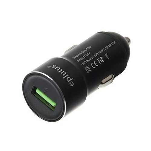 АЗУ Eplutus CU-213Q (3.1A, 1 USB, Quick Charge 3.0) автомобильное зарядное устройство для телевизоров eplutus 12v 5 5x2 1мм