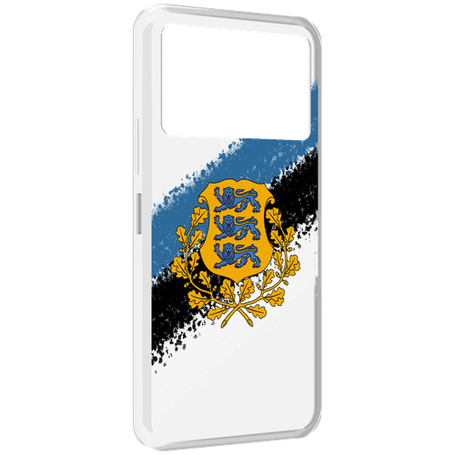 Чехол MyPads герб флаг эстонии-2 для Infinix NOTE 12 VIP (X672) задняя-панель-накладка-бампер