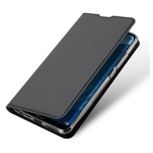 фото Чехол- книжка asus zenfone 5z, zs620kl, dux ducis skin pro series боковой, серый x-case
