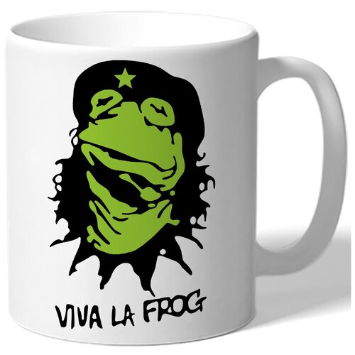 фото Кружка белая viva la frog - силуэт лягушки drabs