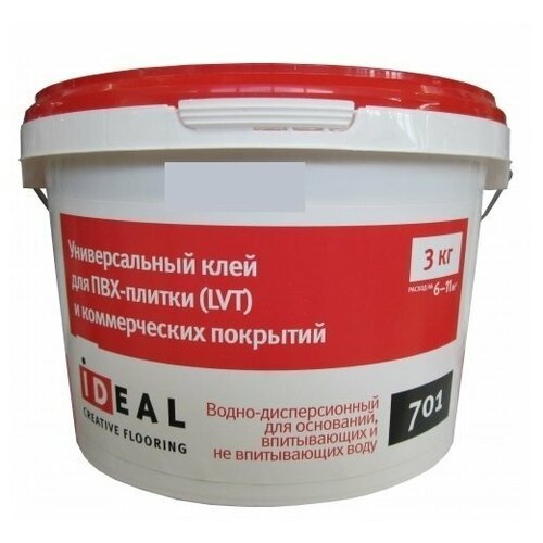 Клей для напольных покрытий iDEAL, коллекция , «IDEAL 701 1кг (Клей для плитки ПВХ)»