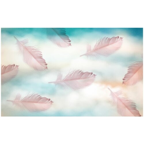 Фотообои Уютная стена Невесомые перья 430х270 см Бесшовные Премиум (единым полотном)
