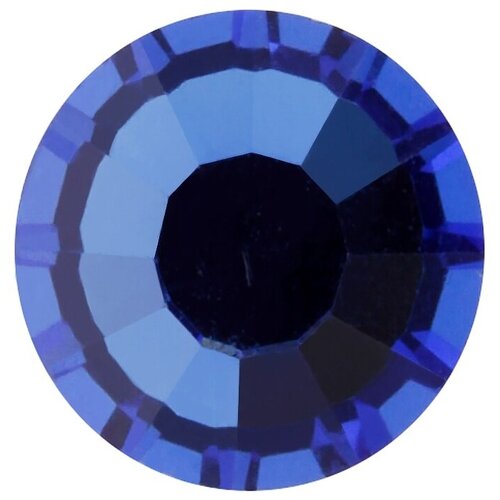 Стразы клеевые PRECIOSA цветные, 6,5 мм, стекло, 144 шт, в пакете, синий (438-11-612 i)