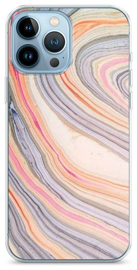 Силиконовый чехол "Мраморный срез" на Apple iPhone 13 Pro Max / Айфон 13 Про Макс