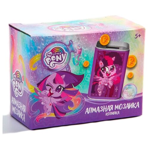 фото Hasbro набор алмазной вышивки на копилках my little pony "искорка" 5х11 см