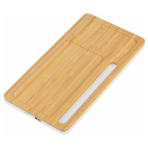 Беспроводное зарядное устройство-органайзер из бамбука Timber натуральныйбелый 224700₽