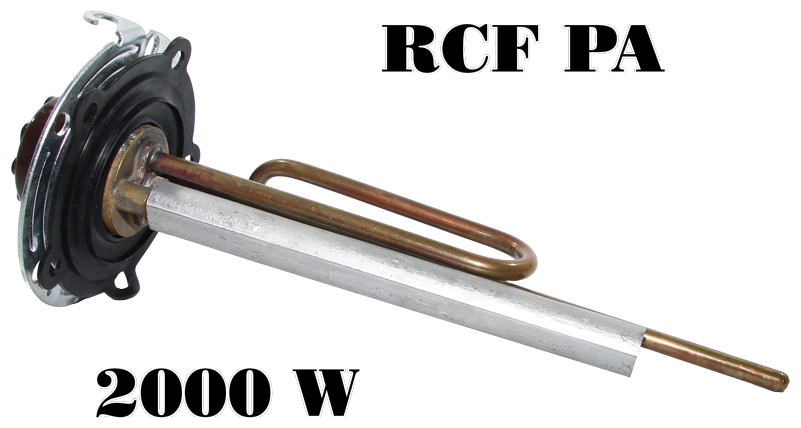 Комплект- ТЭН RCF PA 2000Вт, терморегулятор, круглый фланец с ушками с резиновой прокладкой и анодом М6 (IEG-ИТА)