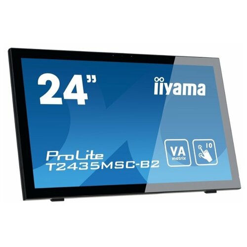 Монитор LCD 23.6'' [16:9] 1920х1080(FHD) VA, GLARE, TOUCH, 60 гц, 250cd/m2, H178°/V178°, 3000:1, 12м:1, 16.7M, 6ms, DVI, HDMI, DP, USB-Hub, Tilt, Speakers, Webcam, 3Y, Black