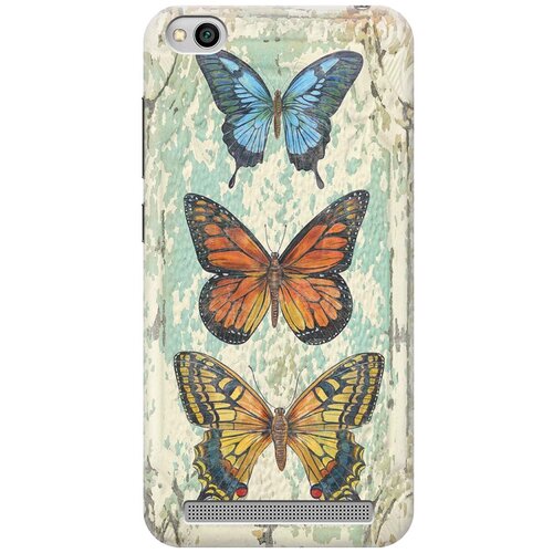 фото Re:pa накладка transparent для xiaomi redmi 5a с принтом "три бабочки"