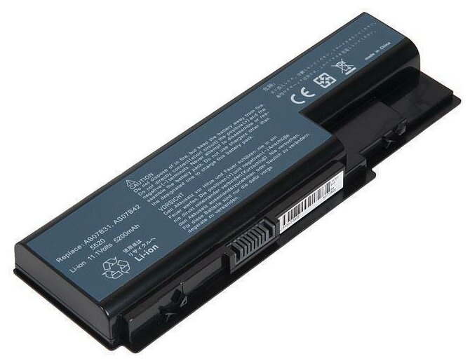 Аккумуляторная батарея АКБ для ноутбука Acer Aspire 5520 5230 5710 5720 5200mAh 11.1V AS07B31