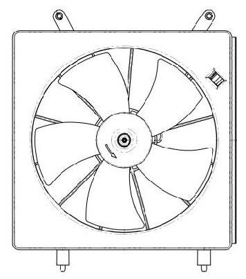 Электровентилятор охлаждения для автомобилей Honda CR-V II (02-) 2.0i/2.4i (с кожухом) LFK 2302 LUZAR