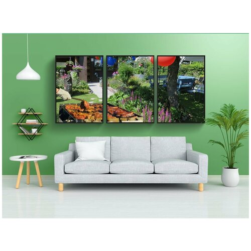 фото Набор модулных постеров для интерьера "партия, эмоции, летняя вечеринка" 60x90 см. в тубусе, без рамки lotsprints