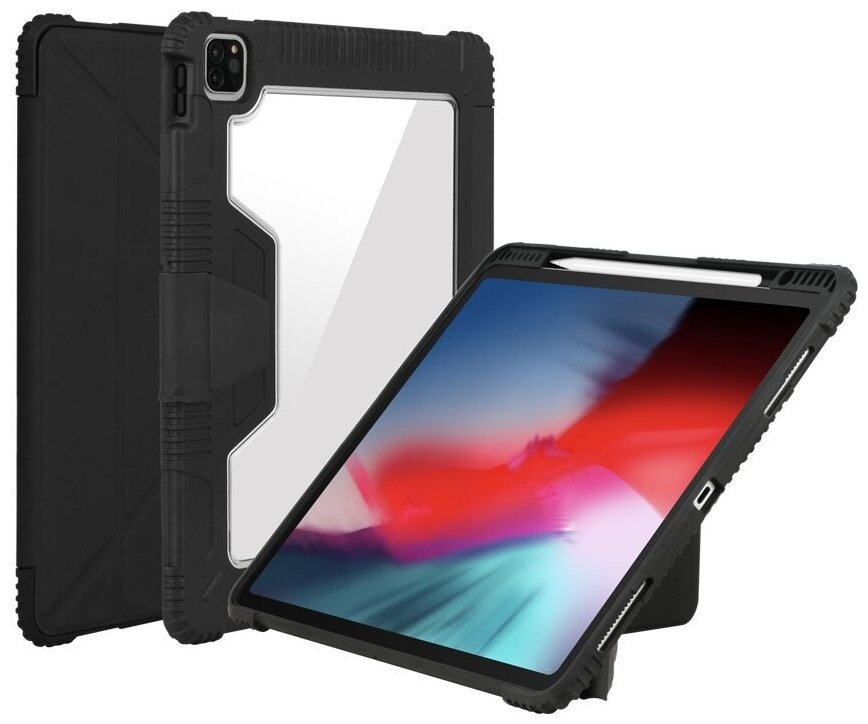 Противоударный защитный чехол BUMPER FOLIO Flip Case для Apple iPad Pro 11" (2020) черный