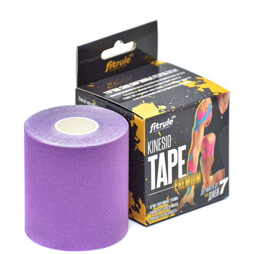 фото Кинезио тейп fitrule tape premium 7,5 cм х 5 м (фиолетовый)
