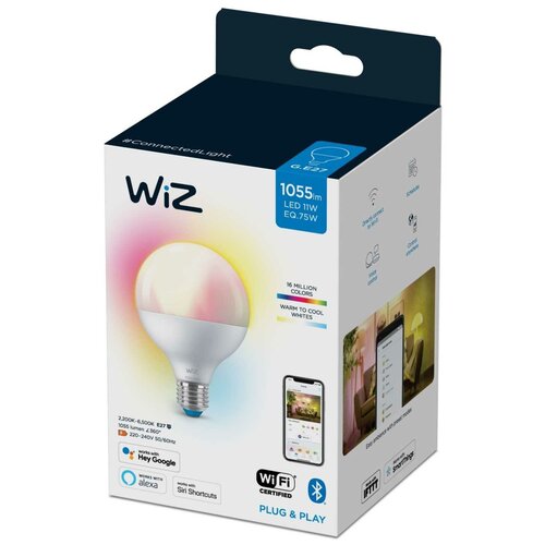 фото Лампа светодиодная wiz wi- fi ble 75wg95e27922-65rgb1pf6