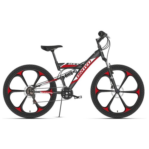 фото Велосипед bravo rock 26 d fw черный/красный/белый 2020-2021 16' (hd00000829)