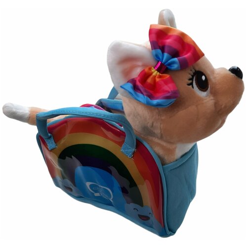 фото Интерактивная игрушка собачка в сумке на мягком поводке в платье topdreams
