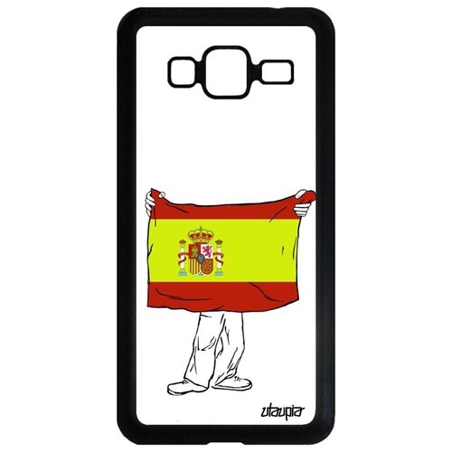 фото Ударопрочный чехол для смартфона // samsung galaxy j3 2016 // "флаг испании с руками" стиль государственный, utaupia, белый