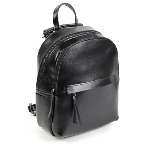 фото Женский кожаный рюкзак 337 блек (103542) fuzi house