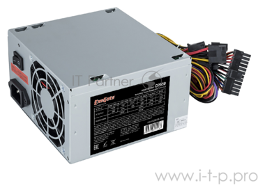 Блок питания 550W ExeGate Cp550, Atx, PC, 8cm fan, 24p+4p, 3*SATA, 2*IDE, FDD + кабель 220V в компле .