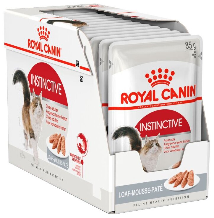 Влажный корм для кошек Royal Canin Instinctive, мясное ассорти 12 шт. х 85 г (паштет) - фотография № 1