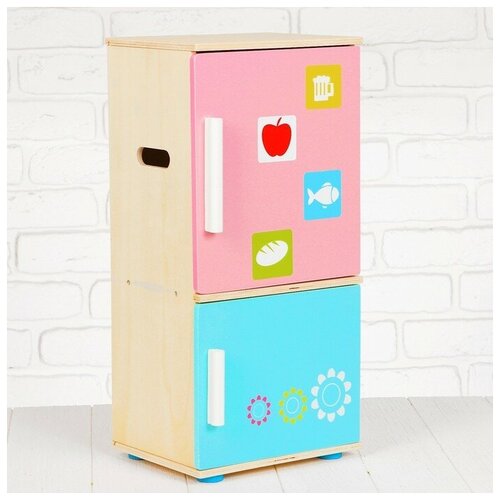 фото Игровой набор «холодильник» с деревянными продуктами mikimarket