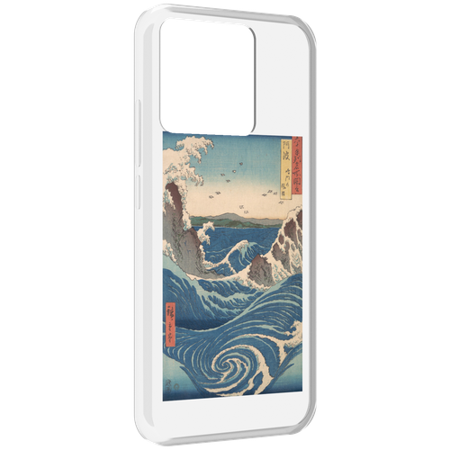 Чехол MyPads картинка волны водоворот для Xiaomi Redmi 10A задняя-панель-накладка-бампер