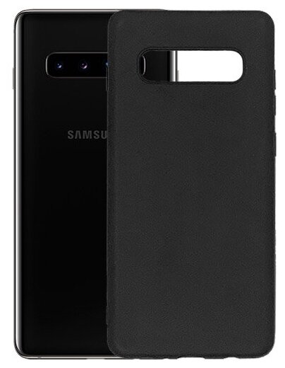 Матовый чехол MatteCover для Samsung Galaxy S10+ G975 силиконовый черный