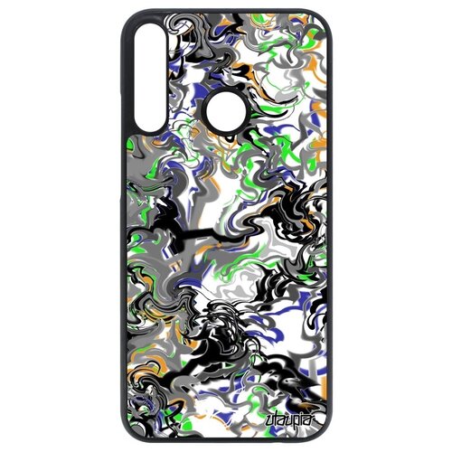 фото Необычный чехол для мобильного // huawei p40 lite e // "мраморный фон" эффект иллюзия, utaupia, цветной