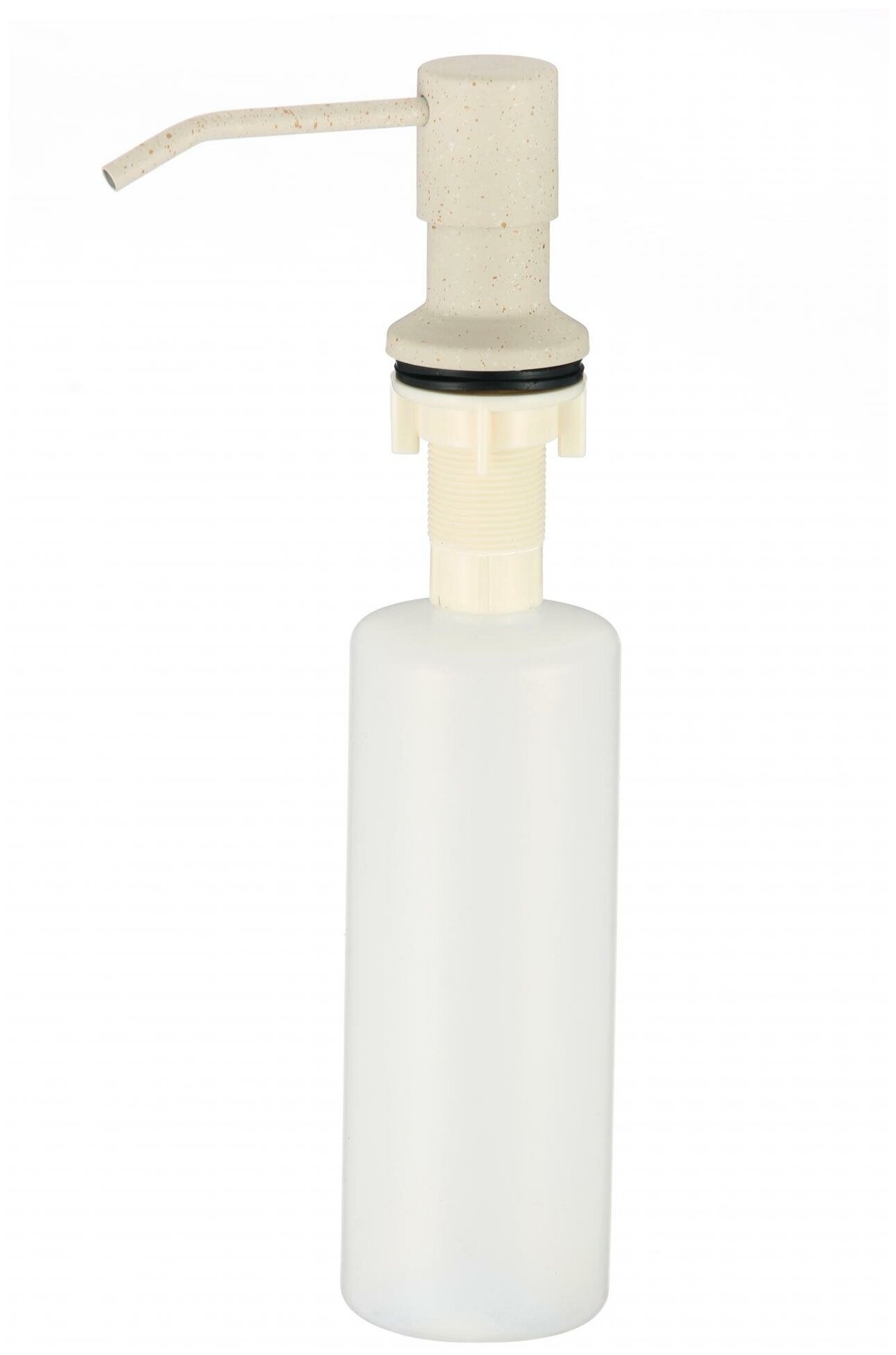 Дозатор жидкого мыла врезной цвет бежевый колба пластиковая Z-DZ4