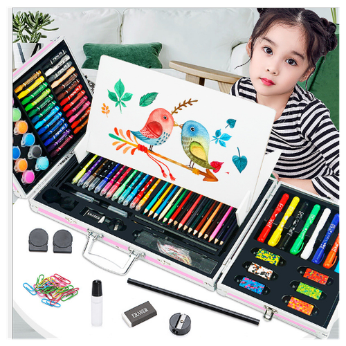 Набор юного художника в чемоданчике с масляными красками 145 предметов принадлежности для рисования малевичъ подарочный набор с масляными красками тициан 9 предметов