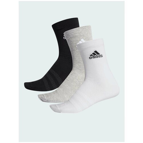 фото Носки/adidas/dz9392/light crew 3pp mgreyh/white/black/разноцветный/m