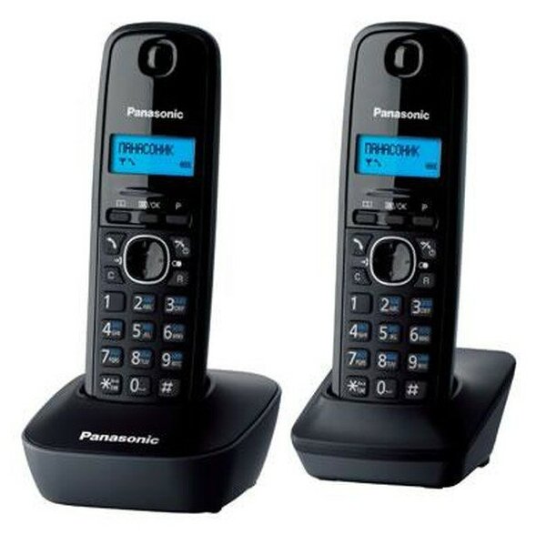 Телефон Panasonic KX-TG1612RUH (тёмно-серая/темно-серая)