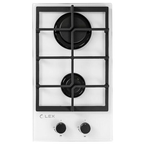 Варочная поверхность Lex GVG 321 WH газовая 2 конфорки белаястекло 1438800₽