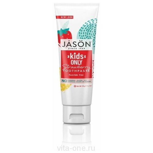 Детская зубная паста клубничная (STRAWBERRY TOOTHPASTE) Jason (Джейсон) 119 г