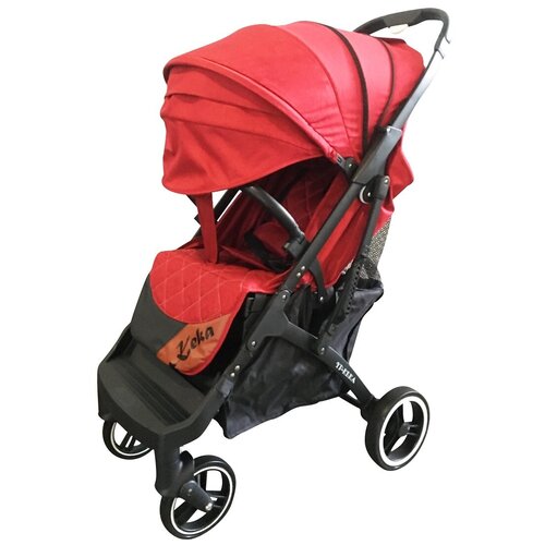 Коляска прогулочная Keka YP, красный/черная рама (без сумки)