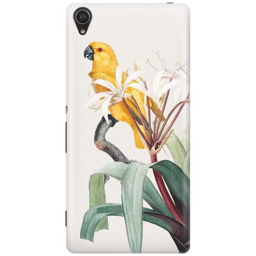 фото Re:pa накладка transparent для sony xperia z3 с принтом "желтый попугай"