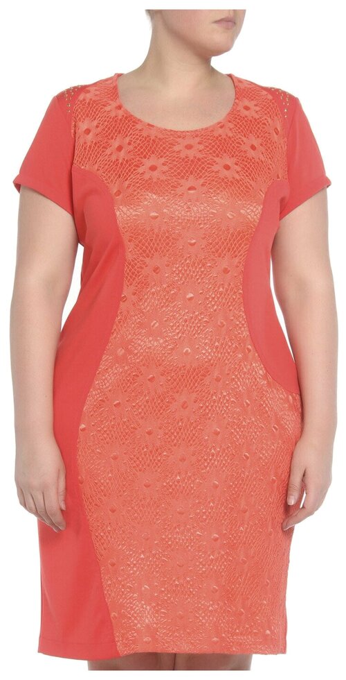Платье Antonella Razzoli, вечернее, прилегающее, мини, размер 2XL, красный, оранжевый
