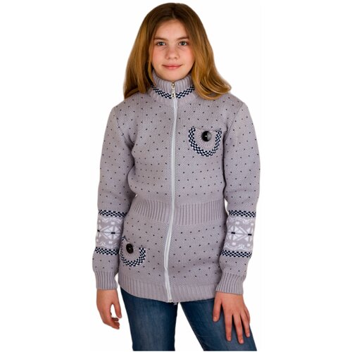 Кардиган для девочек, цвет синий, рост 128-134см